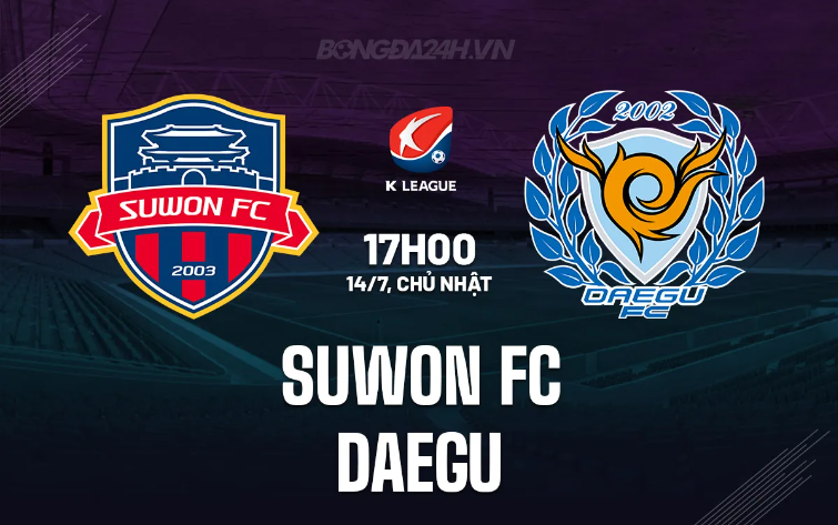 Prediksi Suwon vs Daegu, K-League 14 Juli 2024